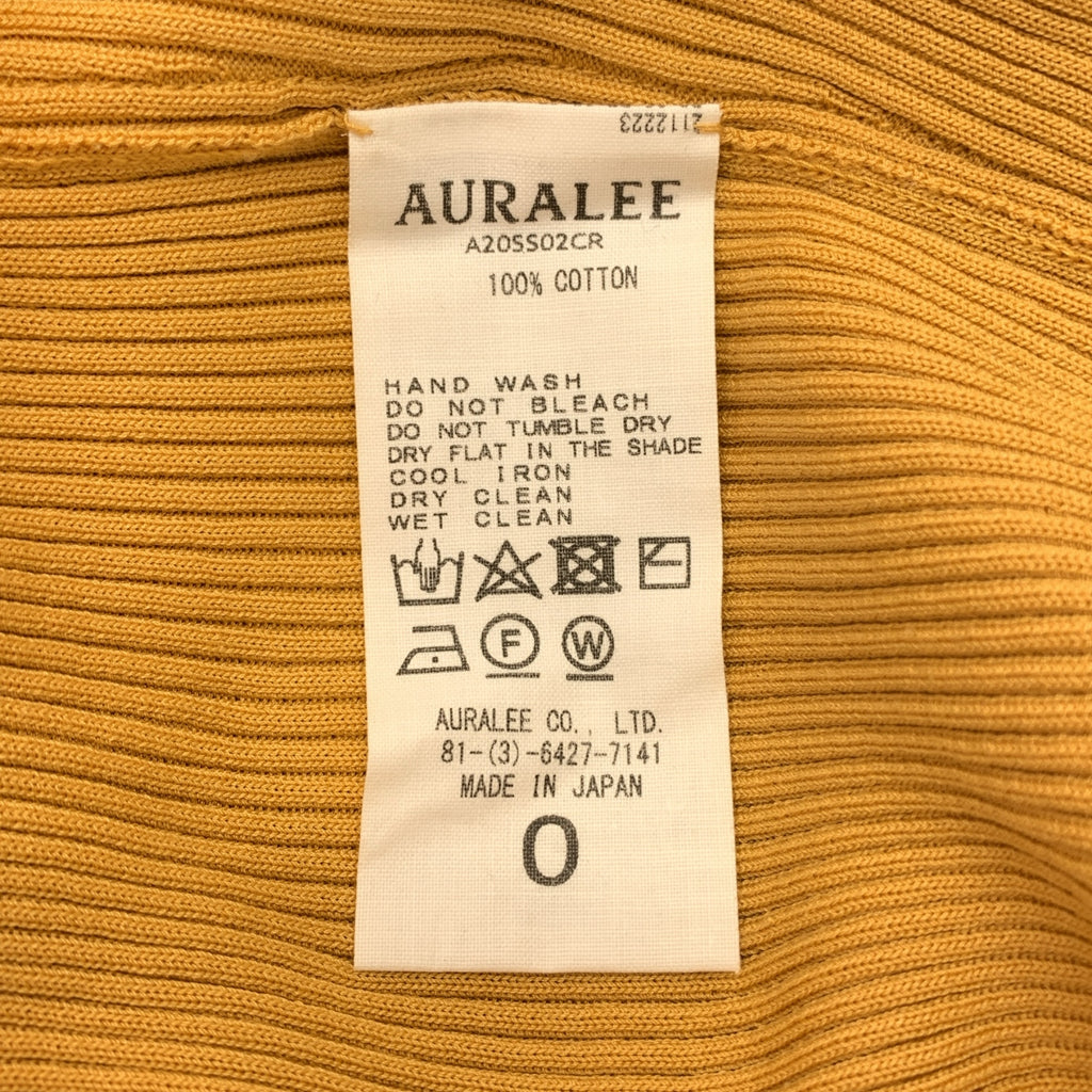 AURALEE / オーラリー | 高磅數羅紋針織半身裙 | 0 | 橘色 | 女款