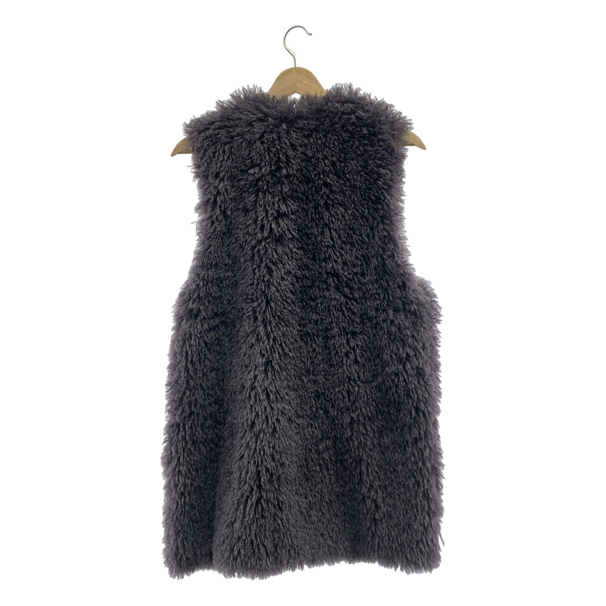 [狀況極佳] JOURNAL STANDARD | 2021 秋冬 | 生態皮草背心 | 全襯裡 | F 碼 | 深灰色 | 女款