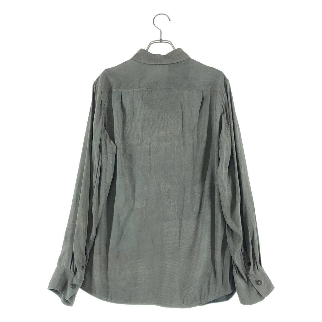 Ziggy Chen | 2024 春夏系列 | 經典領襯衫 / 絲質印花寬鬆襯衫 | 尺寸 44 | 男士