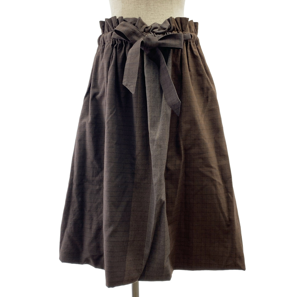 GASA | 多格紋羊毛褶裙 |