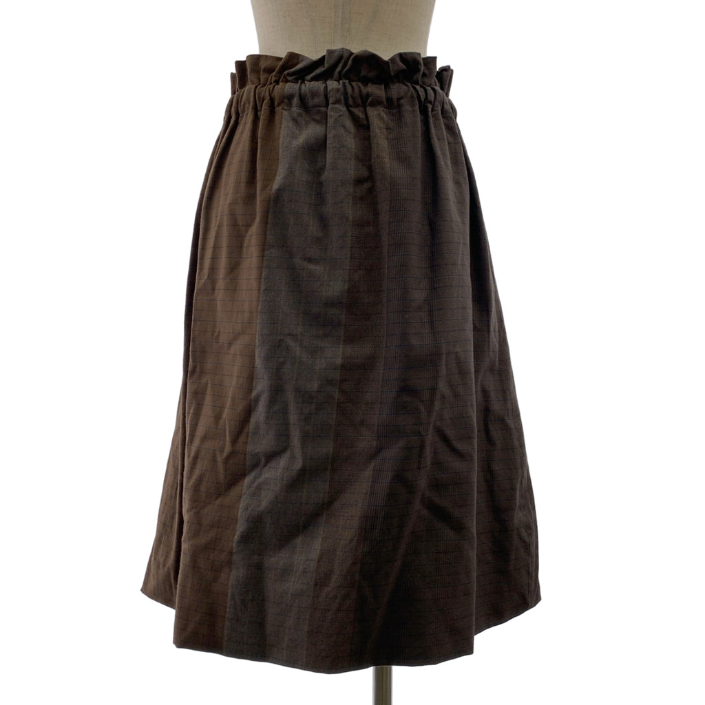 GASA | 多格紋羊毛褶裙 |