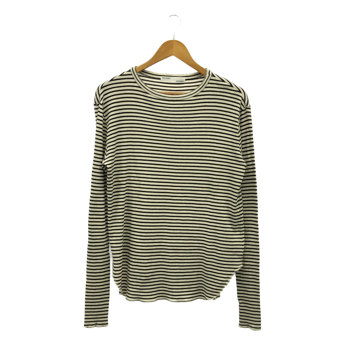 L'Appartement / アパルトモン | 2023AW | Border Rib Longsleeve T-sh / ボーダー リブ カットソー | F | ホワイト/ブラック | レディース