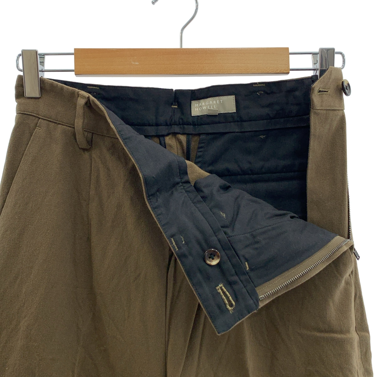 MARGARET HOWELL / マーガレットハウエル | ロールアップ ワイド パンツ | 1 | レディース