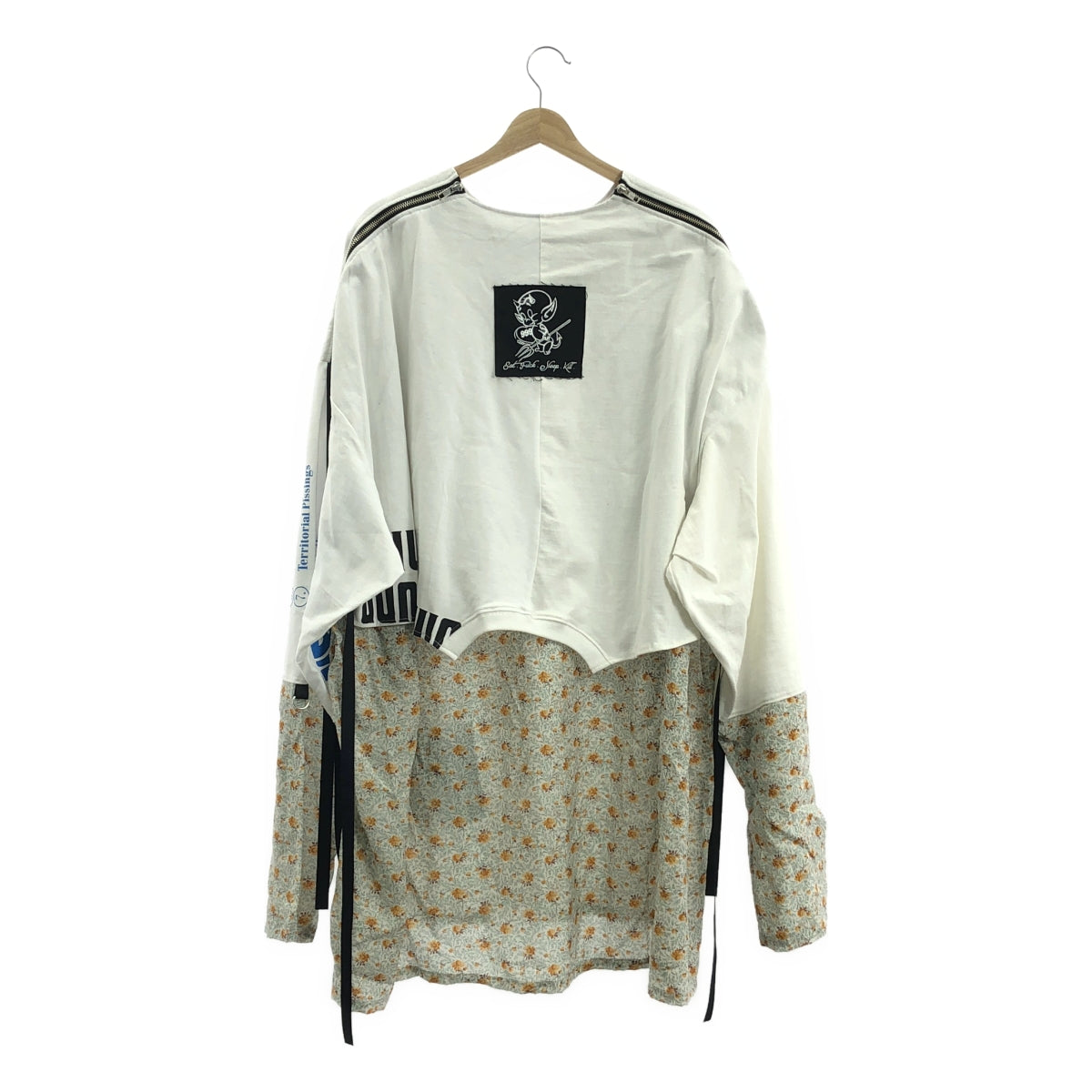 【新品】  KIDILL / キディル | 2025SS | PUNK LONG SLEEVE SHIRT パンク カットソー ドッキング シャツ | F | ホワイト / マルチカラー | メンズ