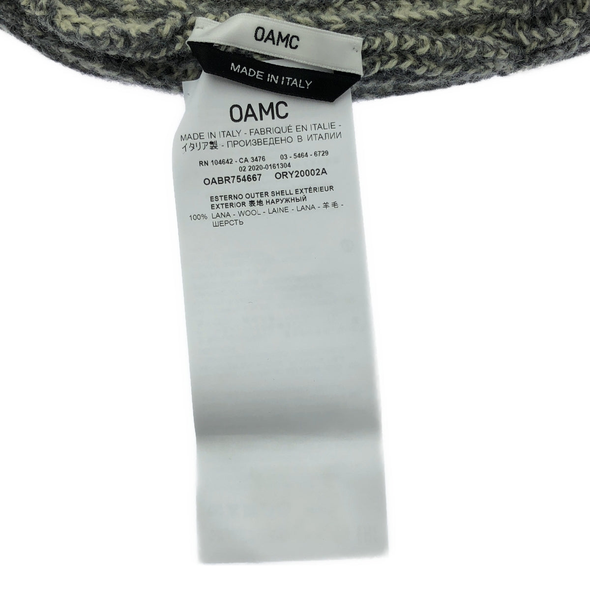 OAMC / オーエーエムシー | ニットキャップ ビーニー | グレー/アイボリー | メンズ