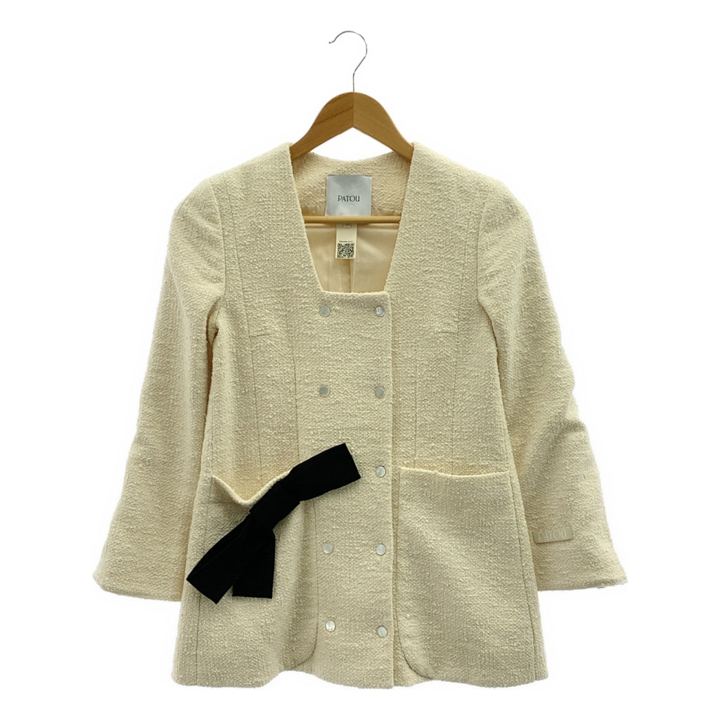 PATOU / 파투 | 코튼 트위드 노 컬러 재킷 | 34 |