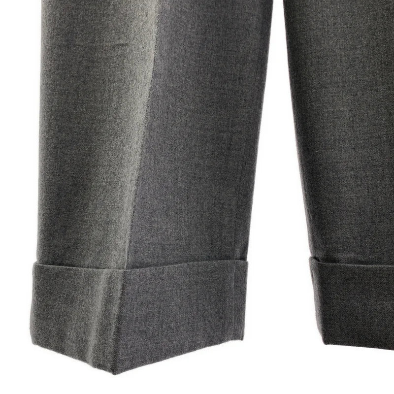 【美品】マーガレットハウエル　カシミヤ混　ワイドトラウザー COTTON SILK PLAINWEAVE TROUSERS | MARGARET HOWELL（マーガレット