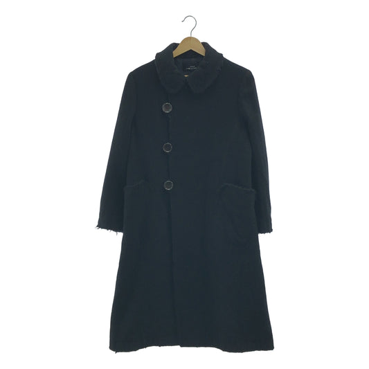tricot COMME des GARCONS | 2003AW | 羊毛氈剪裁加工圓領長外套 | S | 女款