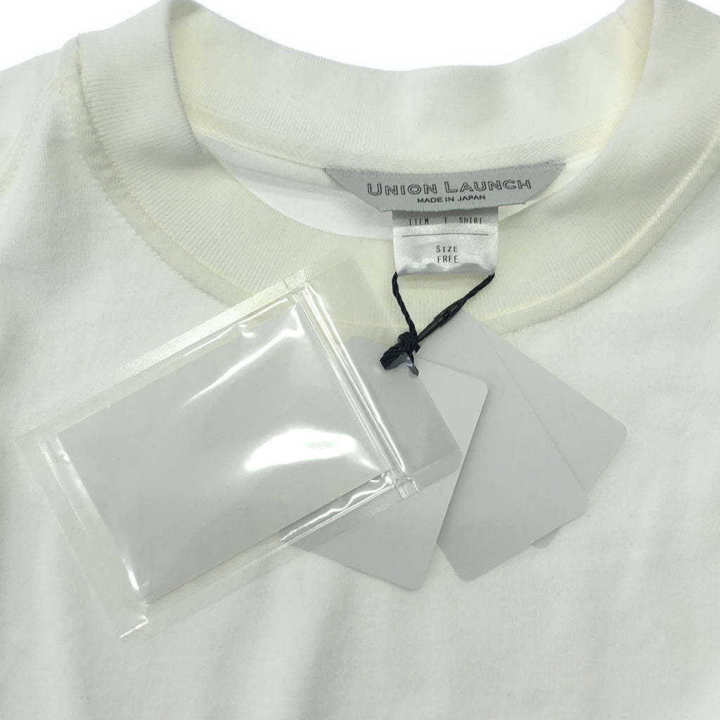 【新品】  UNION LAUNCH / ユニオンランチ | chou-juku cotton tee shirts コットン ラグランスリーブ カットソー | F | ホワイト | レディース
