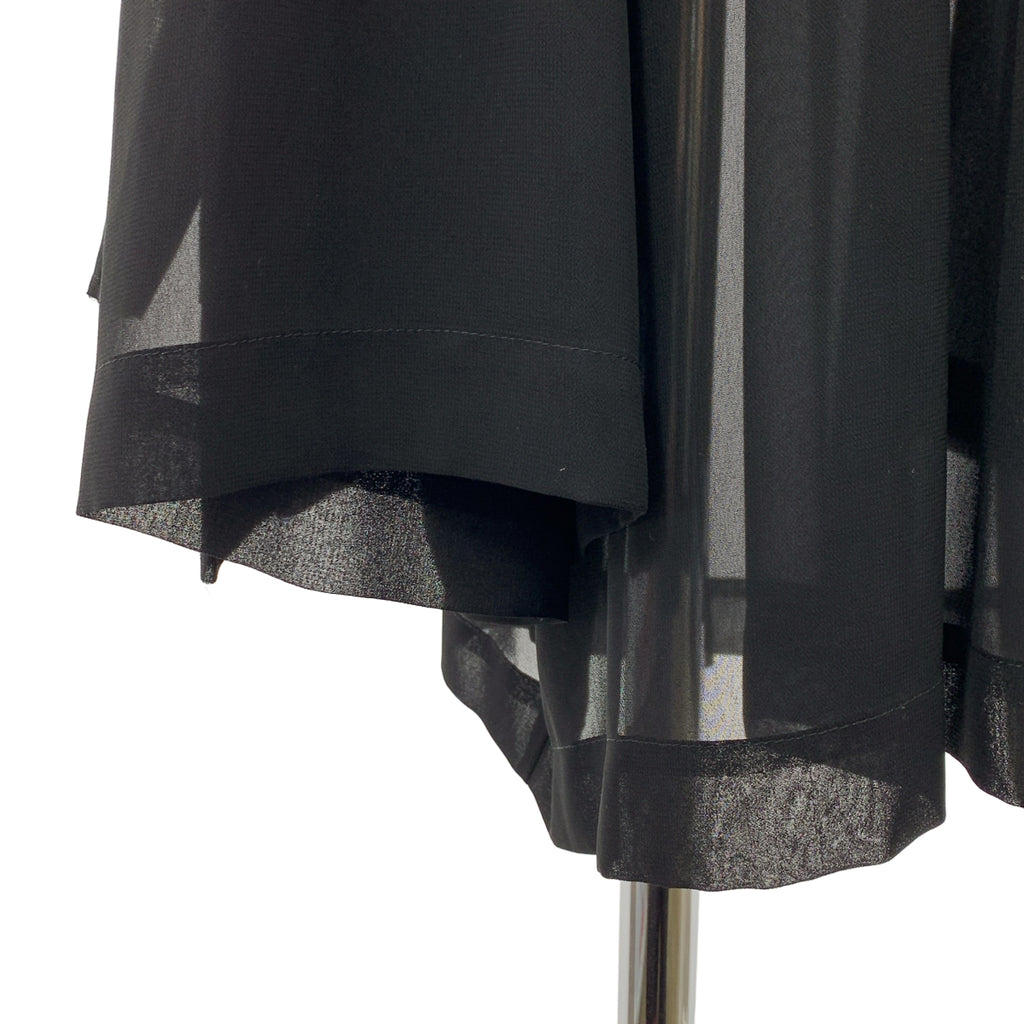 【美品】  COMME des GARCONS / コムデギャルソン | 2023AW | ポリエステル 変形 フリル装飾 ギャザー ボリューム ドレス ワンピース | XS | ブラック | レディース