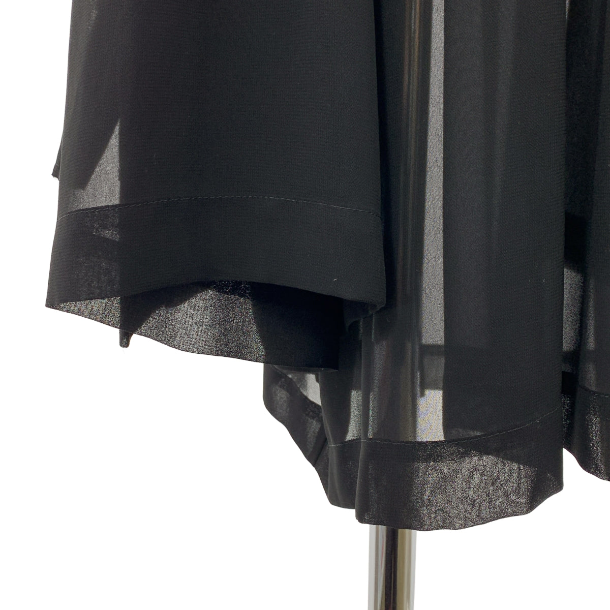 【美品】  COMME des GARCONS / コムデギャルソン | 2023AW | ポリエステル 変形 フリル装飾 ギャザー ボリューム ドレス ワンピース | XS | ブラック | レディース