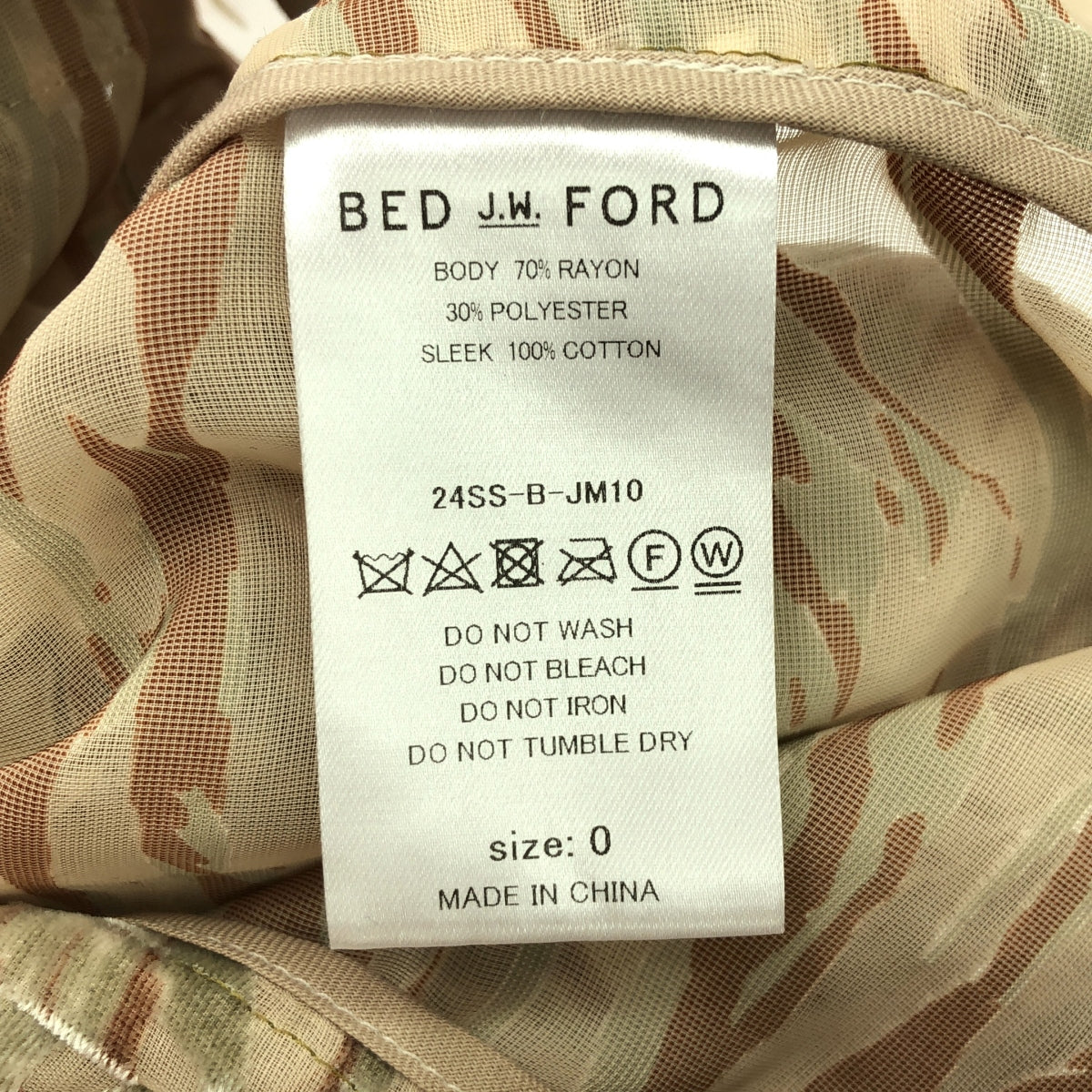 [狀況良好] BED JW FORD / 貝德福 | 2024SS | VELVET M-65 天鵝絨軍用外套 | 0 |米色 / 棕色 / 卡其色 |男士