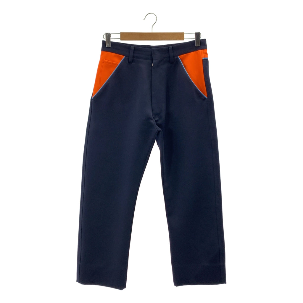 PRADA / 프라다 | 파이핑 저지 슬랙스 | 44 | 네이비 / 오렌지 | 남성