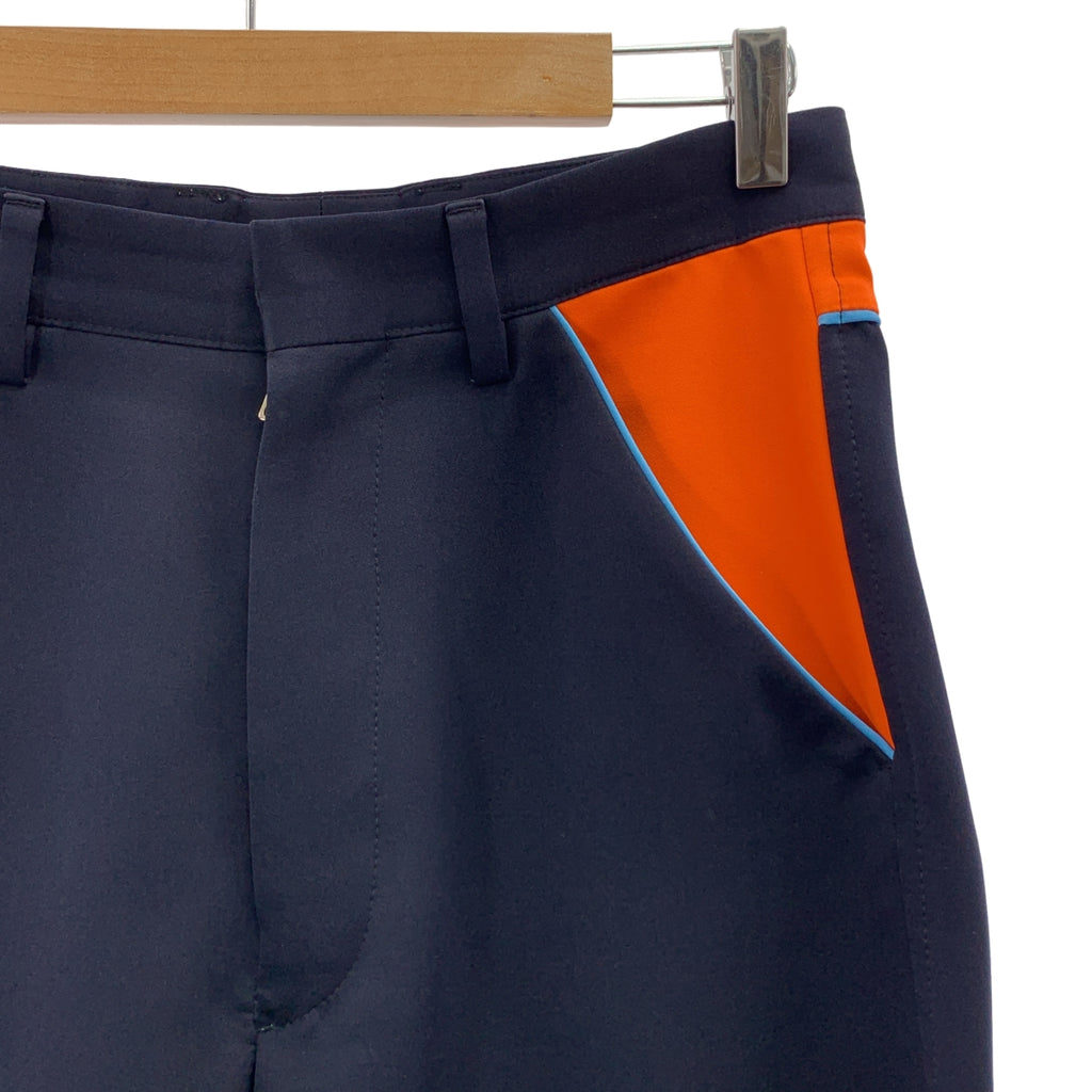 PRADA / 프라다 | 파이핑 저지 슬랙스 | 44 | 네이비 / 오렌지 | 남성