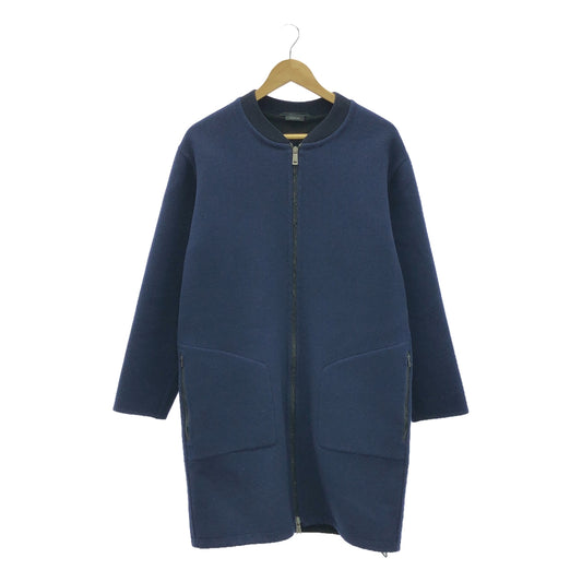 JIL SANDER | Wool double-face zip-up long blouson | 44 | Navy | Men's