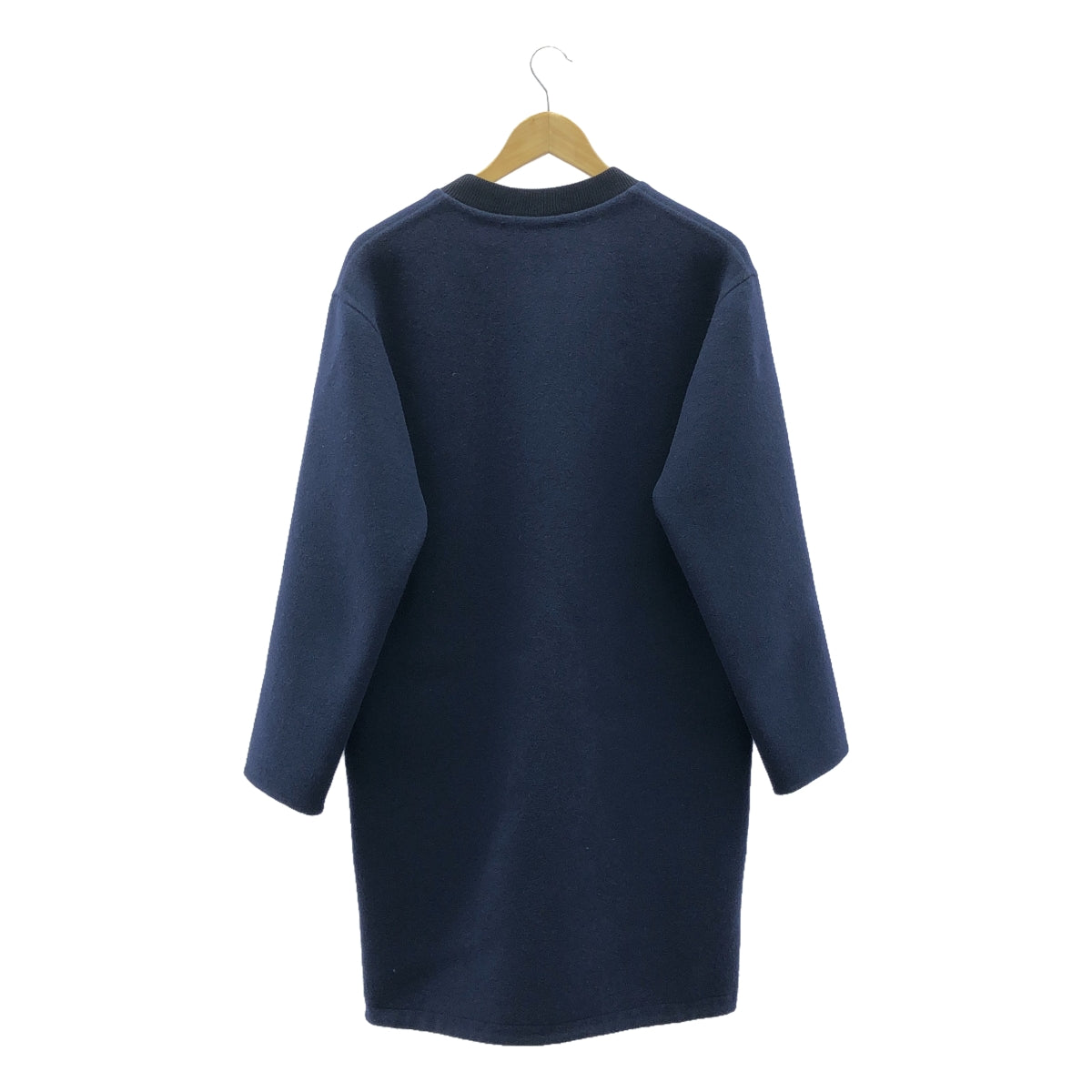 JIL SANDER | Wool double-face zip-up long blouson | 44 | Navy | Men's