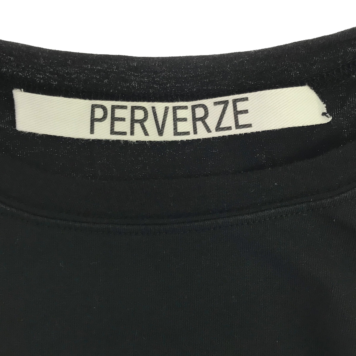 PERVERZE / パーバーズ | Hole Sleeves Fit Dress / ホールスリーブ フィットドレス カットソー | F | ブラック | レディース