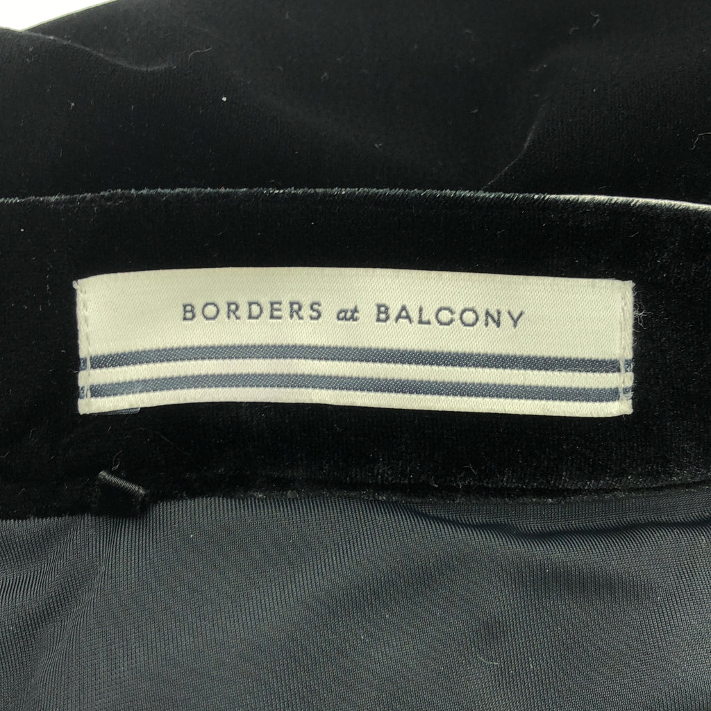 BORDERS at BALCONY / 국경 앳 발코니 | 벨루어 와이드 팬츠 | 36 | 블랙 | 여성