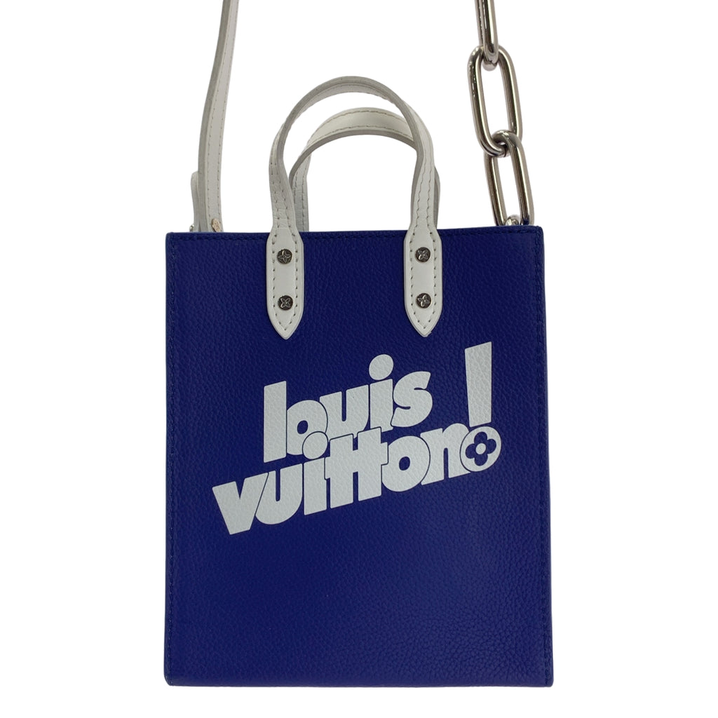 【美品】  Louis Vuitton / ルイヴィトン | M80841 サックプラXS エブリデイLV 2WAY ショルダーバッグ | ブルー / ホワイト | レディース