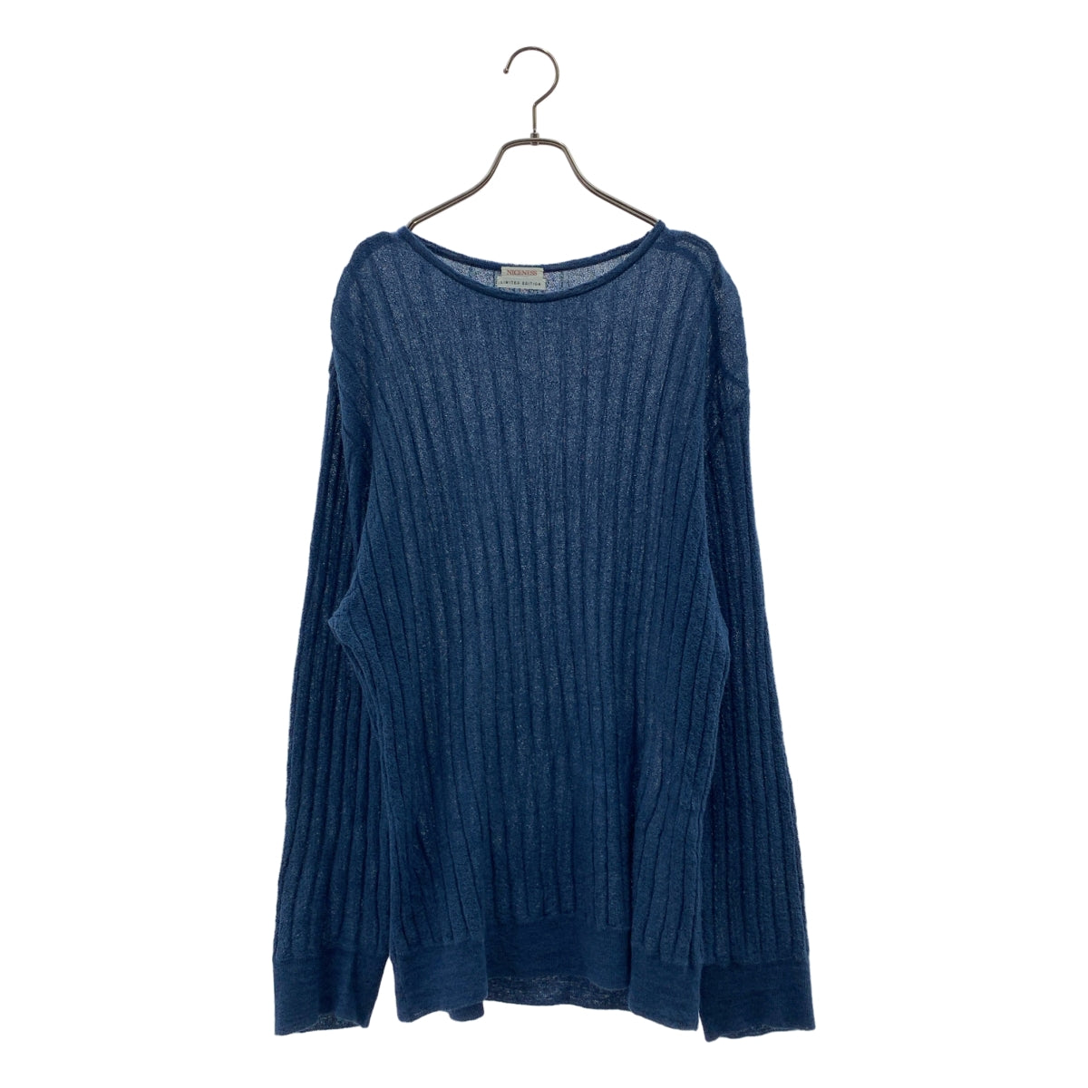 NICENESS / 나이스니스 | 2024SS | BARLOW 모헤어 린넨 서머 니트 | L | 네이비 | 남성
