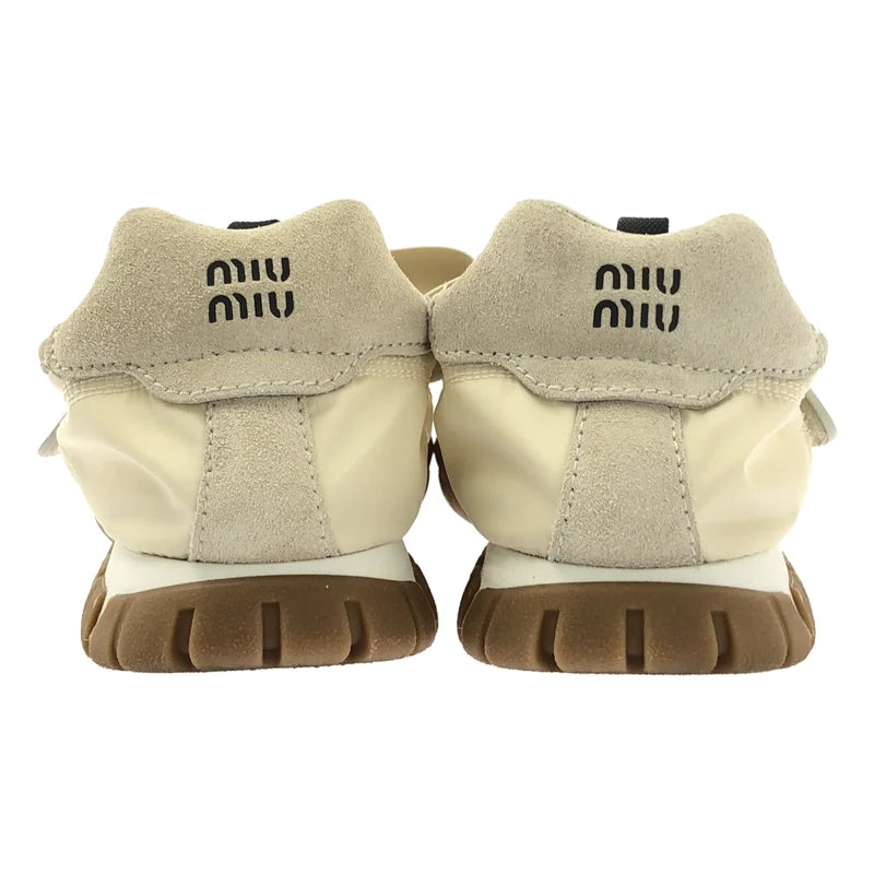 miu miu / ミュウミュウ | Tyre / テクニカルファブリックxスエード バレリーナ シューズ | 38 | レディース