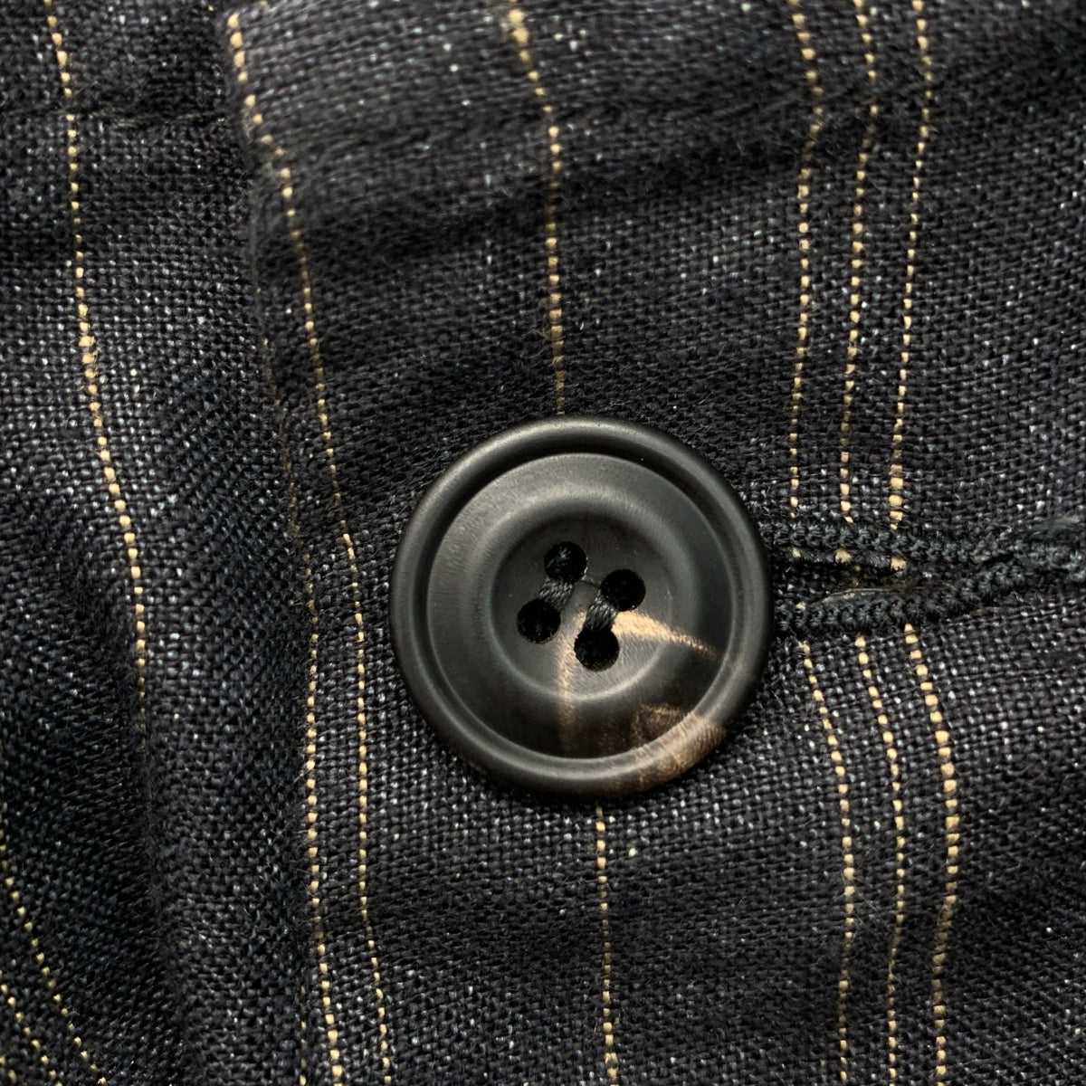 【美品】  JOHN ALEXANDER SKELTON / ジョンアレキサンダースケルトン | belted jump suit / ストライプ ベルテッド ジャンプスーツ | M | charcoal black | メンズ