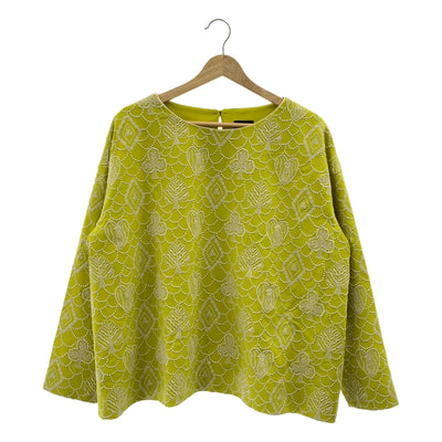 【美品】  mina perhonen / ミナペルホネン | forest card 総柄 刺しゅう プルオーバーブラウス | 40 /42 | イエロー | レディース