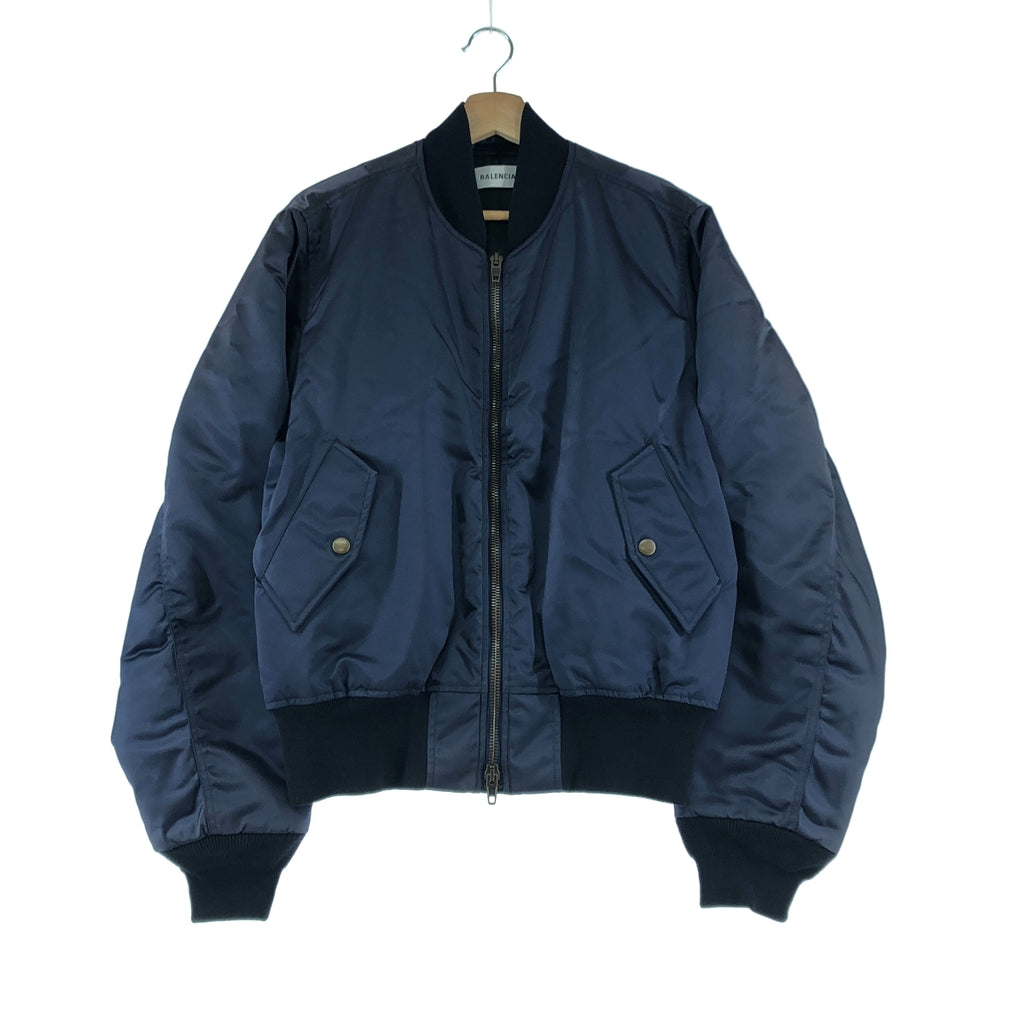 BALENCIAGA / バレンシアガ | Campaign Logo Bomber Jacket キャンペーンロゴ 刺しゅう MA-1 ボンバージャケット | 36 | レディース