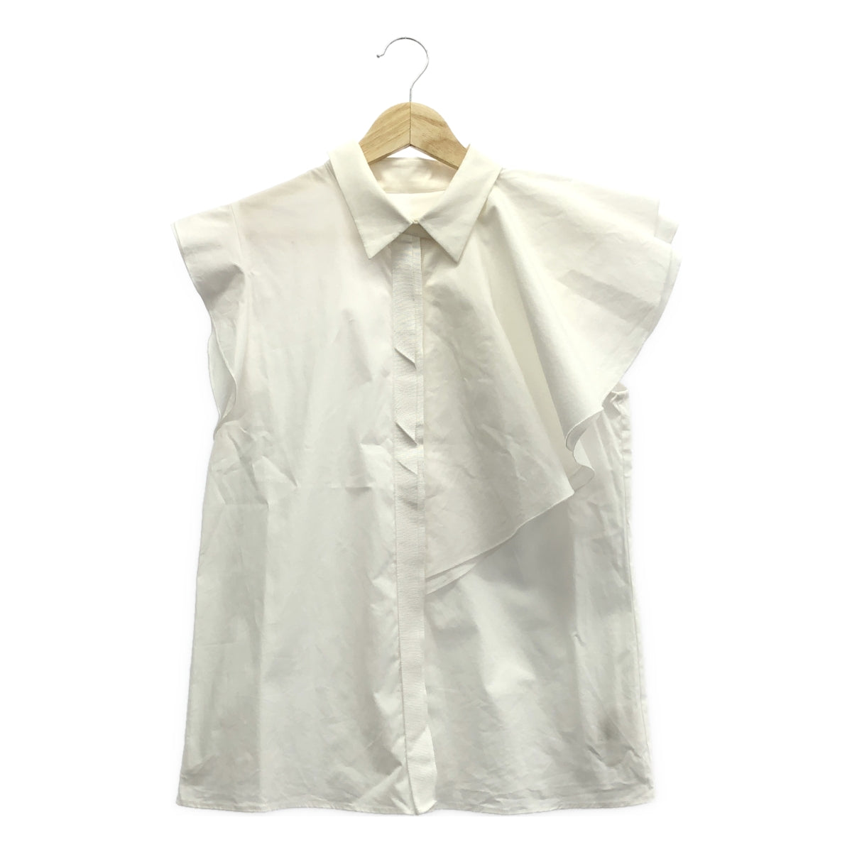 LANVIN | 棉質不對稱無袖襯衫 | 36碼 | 白色 | 女款