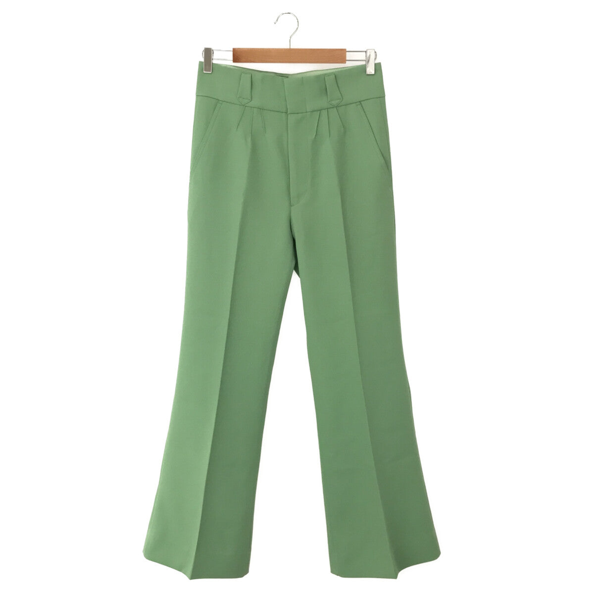 [New] SHIKITARI | PINTUCK MEGA FLARE SLACKS | M | Green | Men's