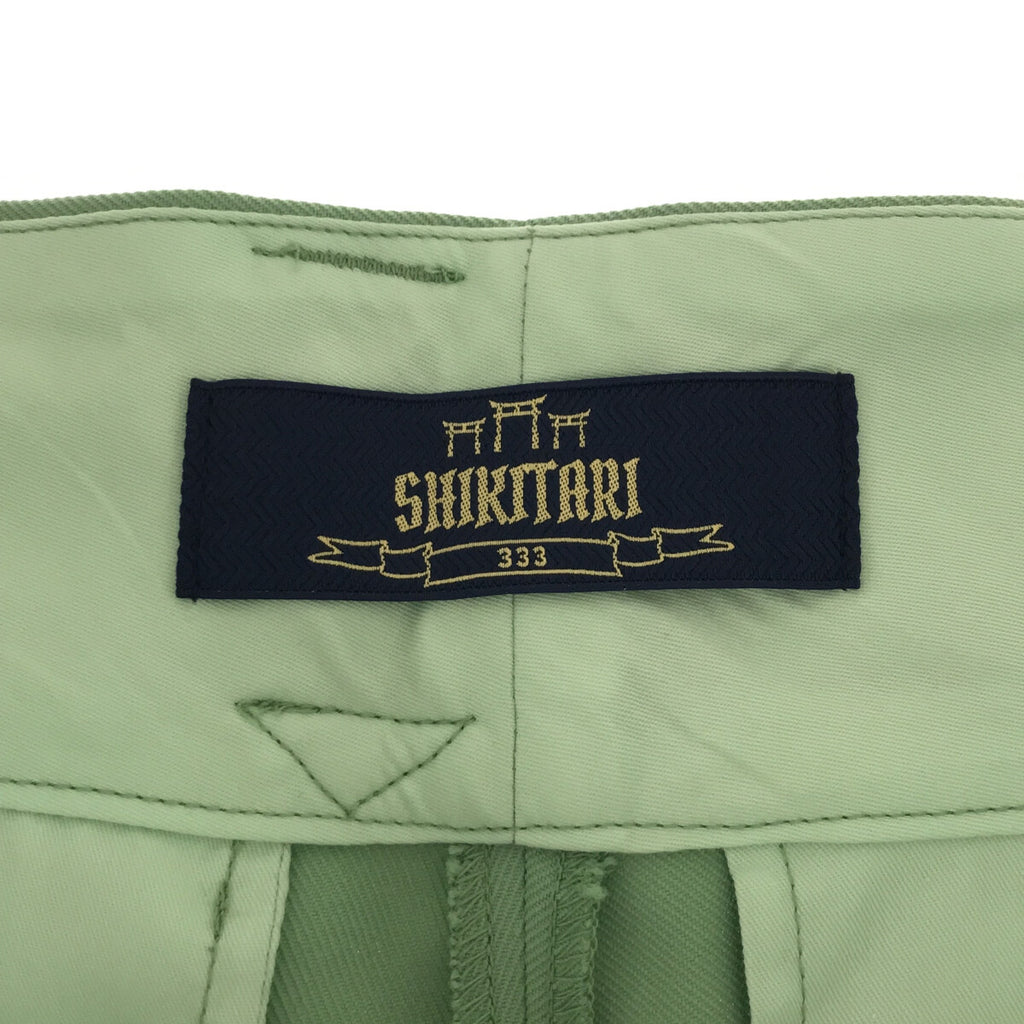 【신품】 SHIKITARI / 시키타리 | PINTUCK MEGA FLARE SLACKS | M | 그린 | 남성