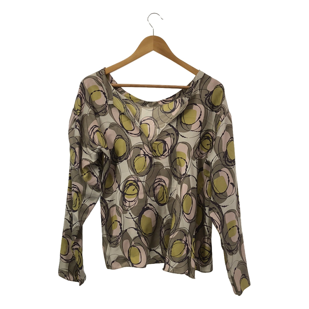 MARNI / 마르니 | 실크 총 무늬 스키퍼 풀오버 ​​블라우스 | 38 | 멀티 컬러 | 여성