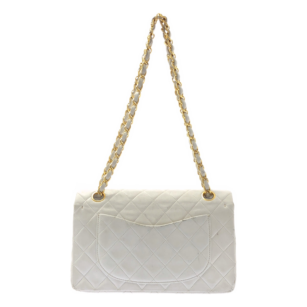 CHANEL / シャネル | マトラッセ 23 ダブルフラップ チェーン ショルダーバッグ | ホワイト | レディース