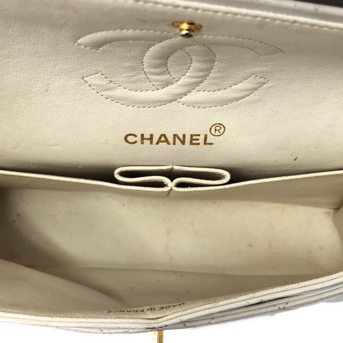 CHANEL / シャネル | マトラッセ 23 ダブルフラップ チェーン ショルダーバッグ | ホワイト | レディース