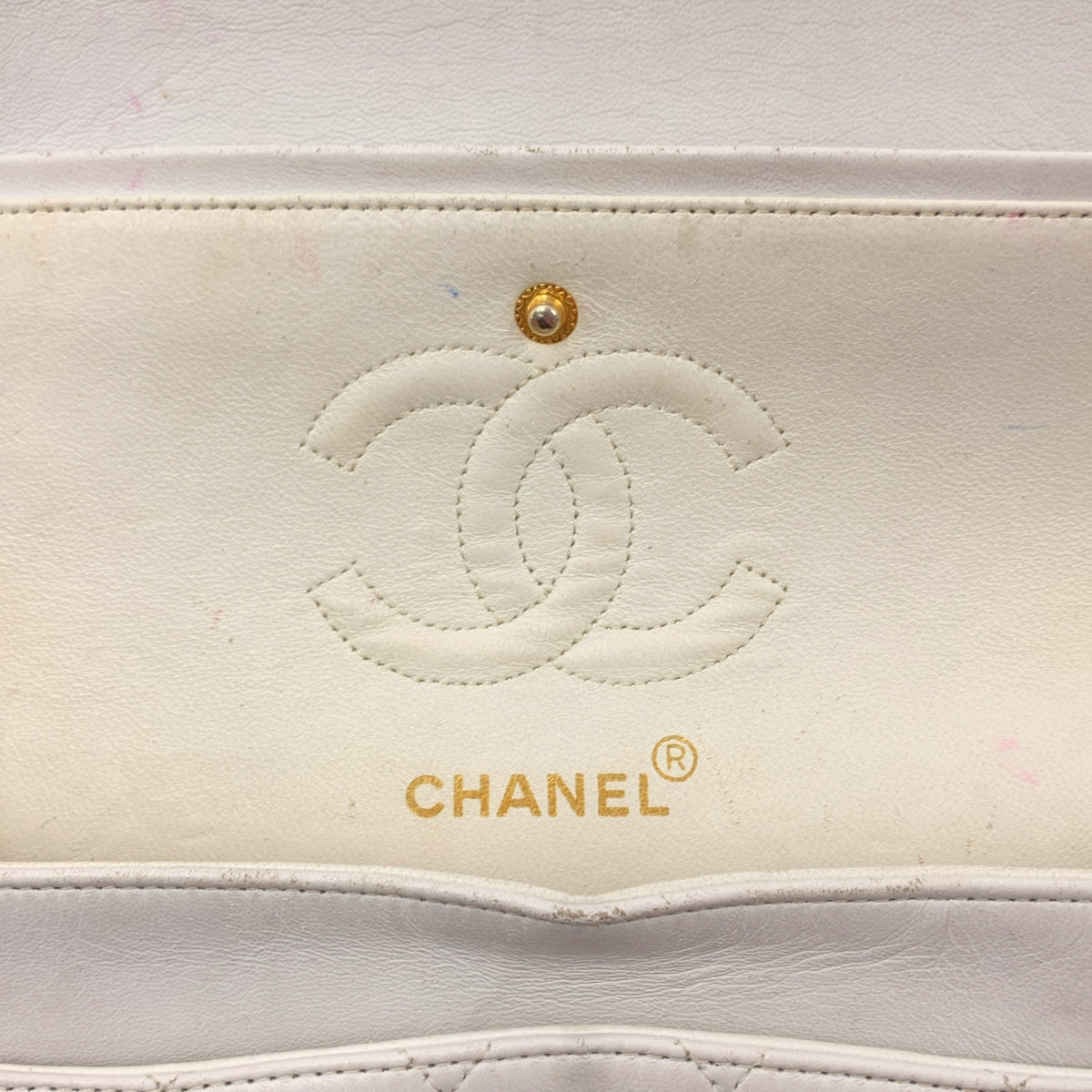 CHANEL / シャネル | マトラッセ 23 ダブルフラップ チェーン ショルダーバッグ | ホワイト | レディース