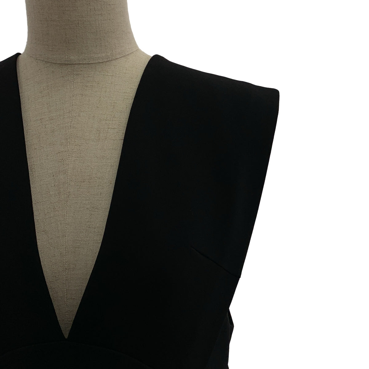 Mame Kurogouchi / マメクロゴウチ | V Neck Sleeveless Dress / ノースリーブ ポケット付き ドレス ワンピース / 裏地付き | 1 |