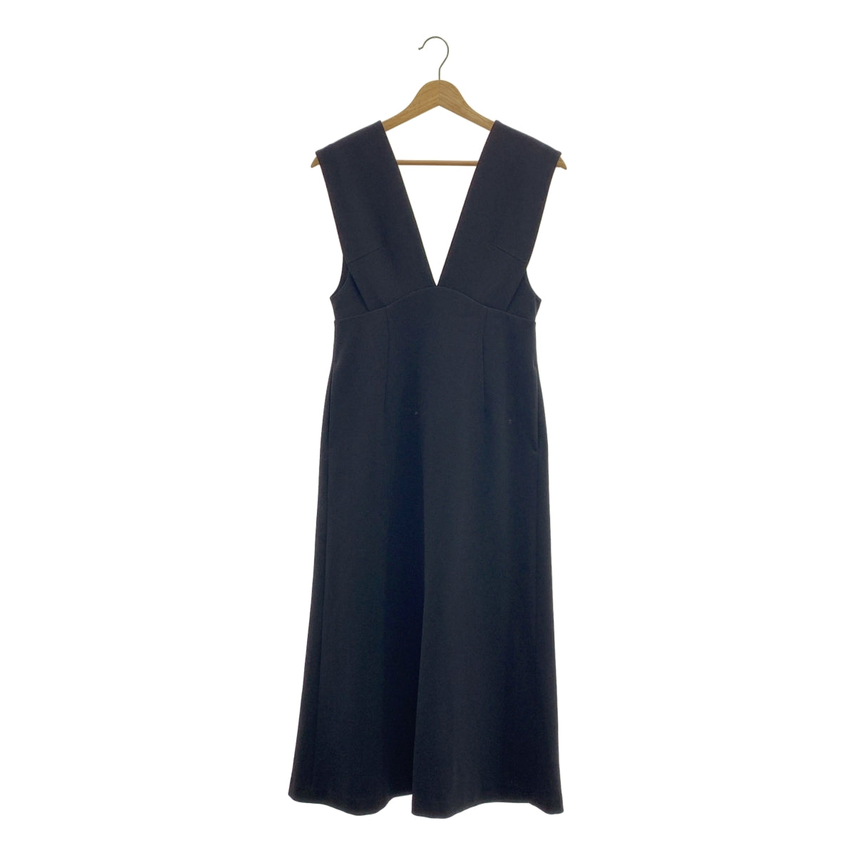 Mame Kurogouchi / マメクロゴウチ | V Neck Sleeveless Dress / ノースリーブ ポケット付き ドレス ワンピース / 裏地付き | 1 |
