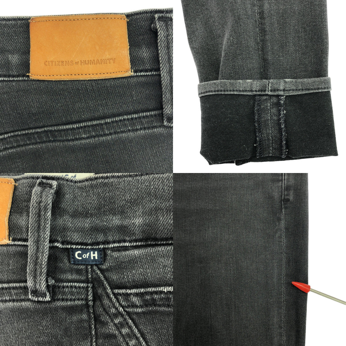 海灘 / 海灘 | 2021 秋冬 | CITIZENS OF HUMANITY ROCKET ANKLE 牛仔褲 | 27 |灰色 |女的