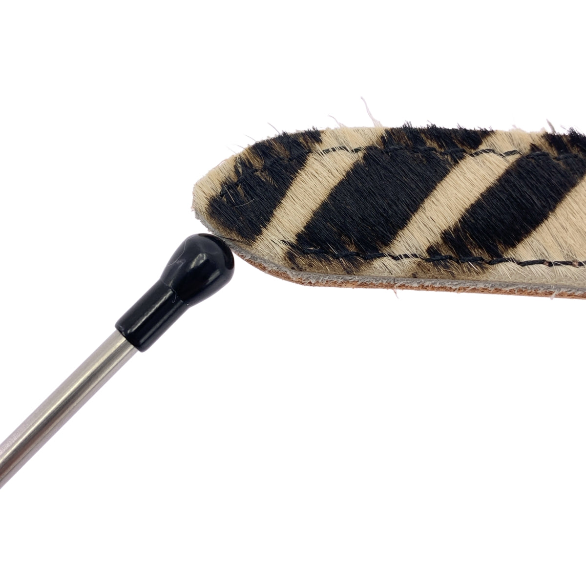 MARTIN FAIZEY / マーティンフェイジー | ハラコ レザー ゼブラ ベルト | ブラック/ベージュ系 | メンズ