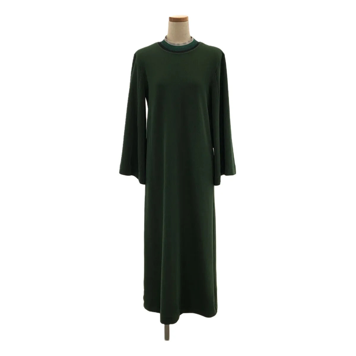 【新品】  TOGA PULLA / トーガプルラ | 2022SS | CODE PIQUE JERSEY DRESS コードピケ ジャージー ドレス ワンピース | 36 | グリーン | レディース