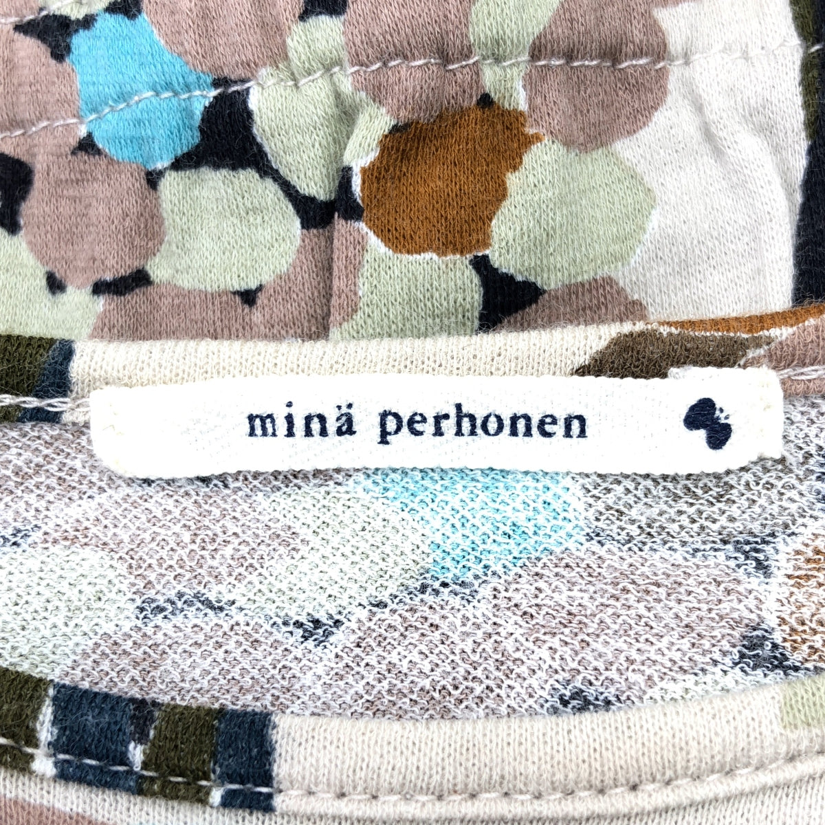 mina perhonen / ミナペルホネン | merci / メルシー 総柄 カットソー ロングワンピース | 36 | マルチカラー | レディース