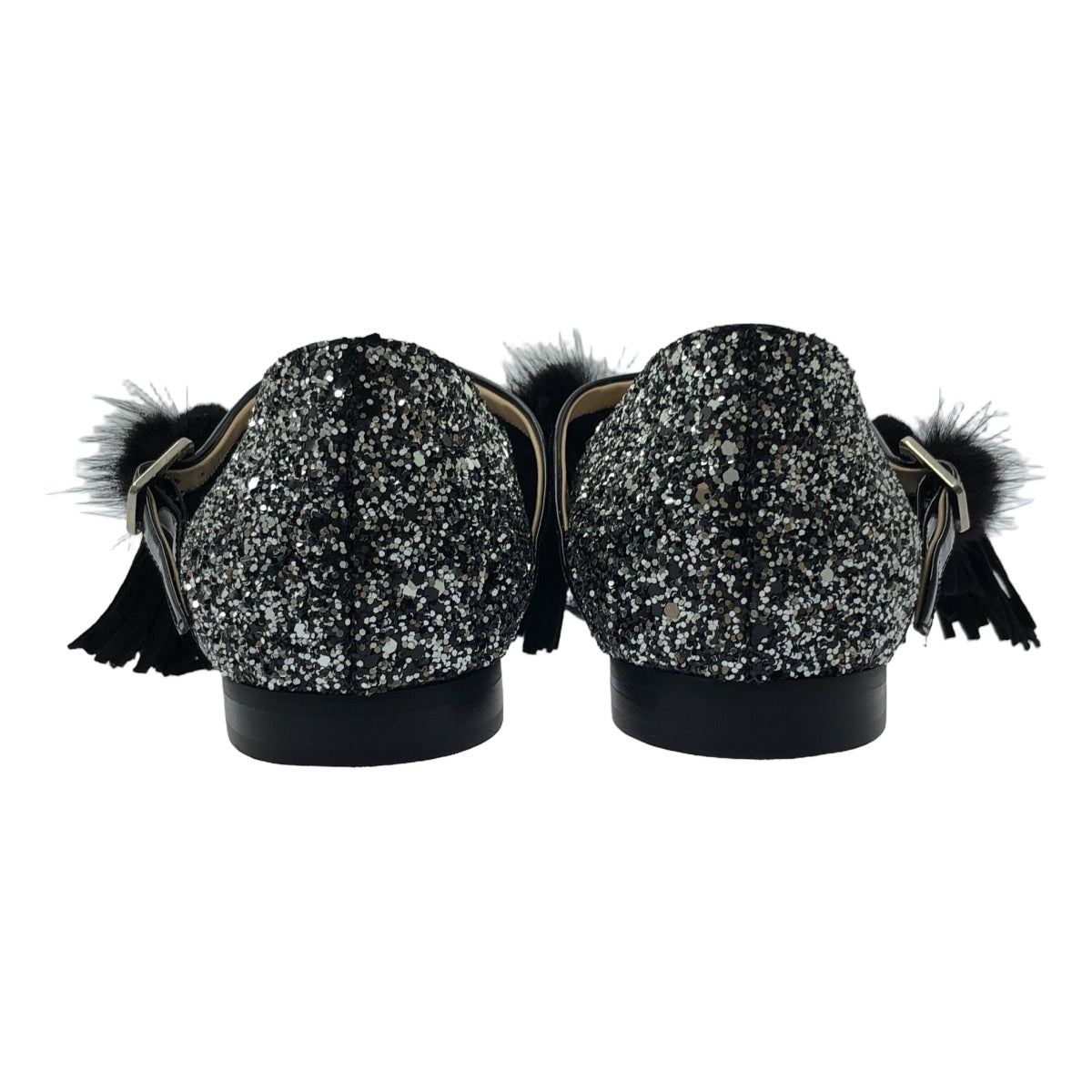 N°21 / ヌメロヴェントゥーノ | GALAXI GLITTER ラウンドトゥ グリッター パンプス | 36.5 | ブラック / シルバー | レディース