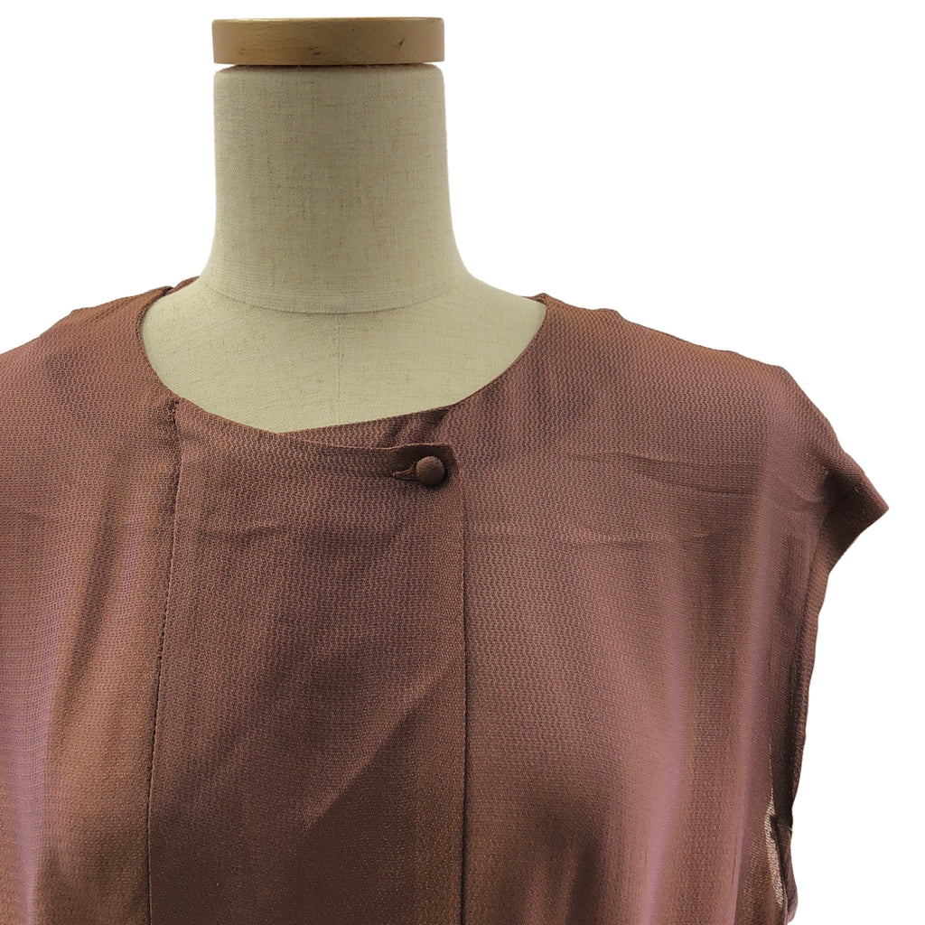 fig London / フィグロンドン | アセテート ベルテッド ギャザー ボリューム ドレス ワンピース / 裏地付き | F | レディース