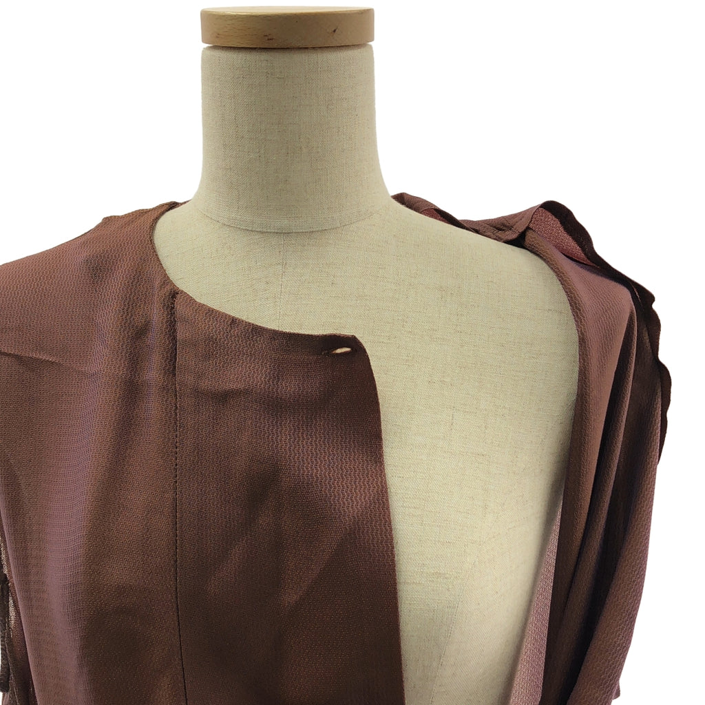 fig London / フィグロンドン | アセテート ベルテッド ギャザー ボリューム ドレス ワンピース / 裏地付き | F | レディース