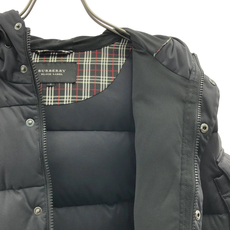 BURBERRY BLACK LABEL / バーバリーブラックレーベル | ワッペン フーデッド ダウンジャケット | S | メンズ