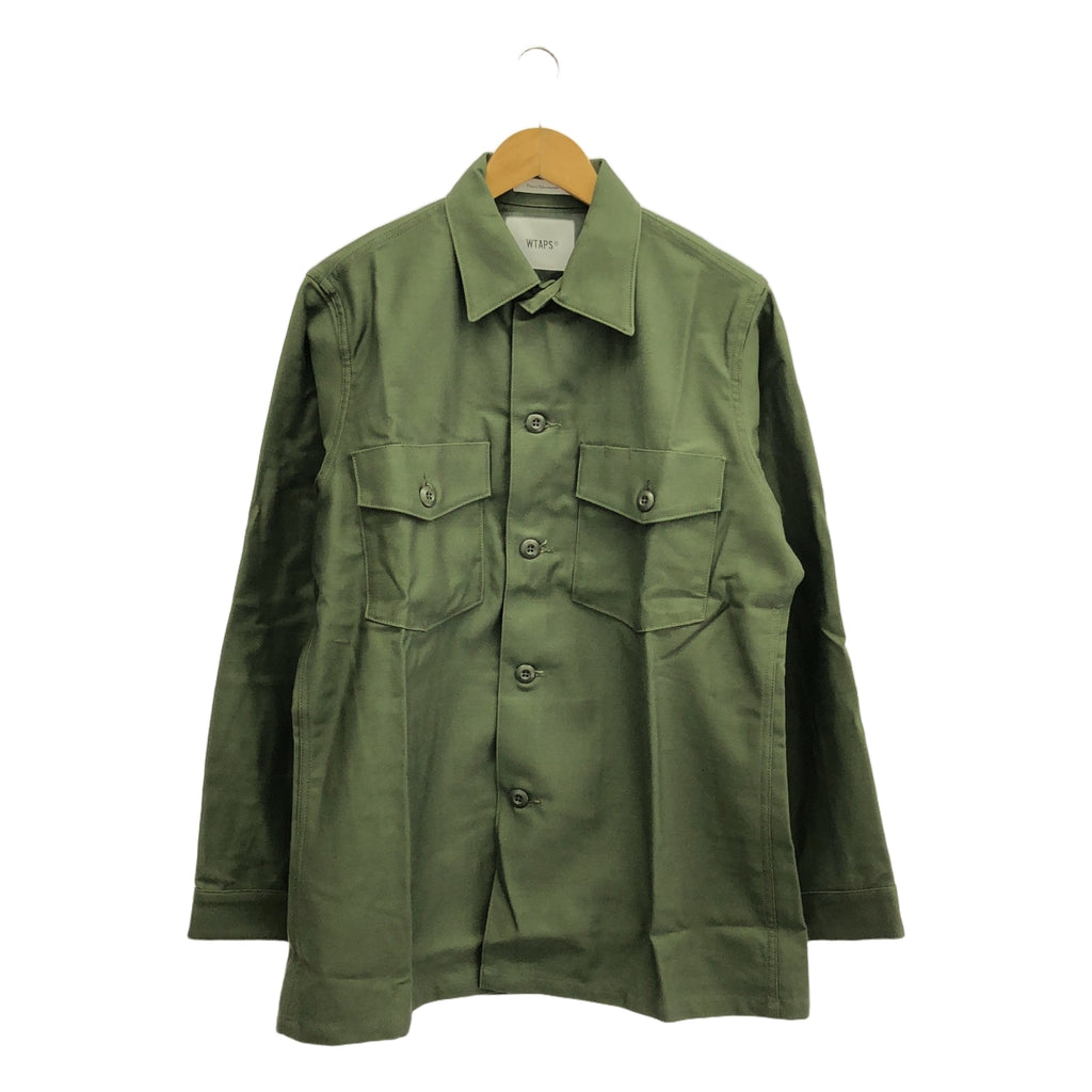 [狀況良好] WTAPS / Double Taps | BRDT-SHM04 BUDS LS / 軍用襯衫 | 02 |橄欖 |男士