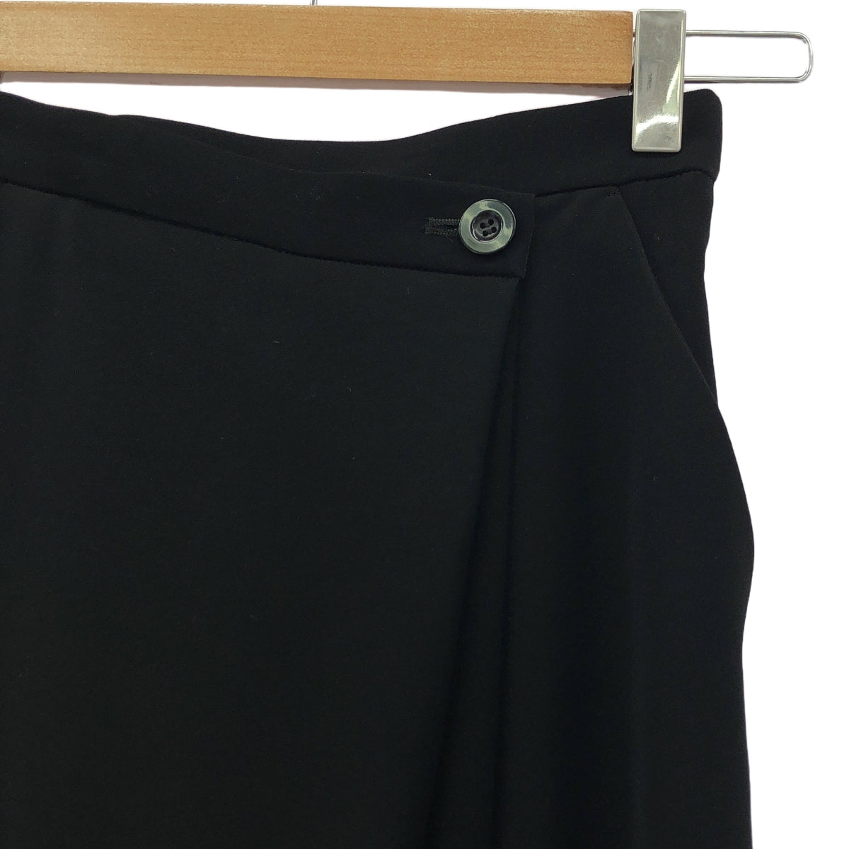 ENFOLD / エンフォルド | trousers ダブルクロススカートパンツ | 36 | ブラック | レディース
