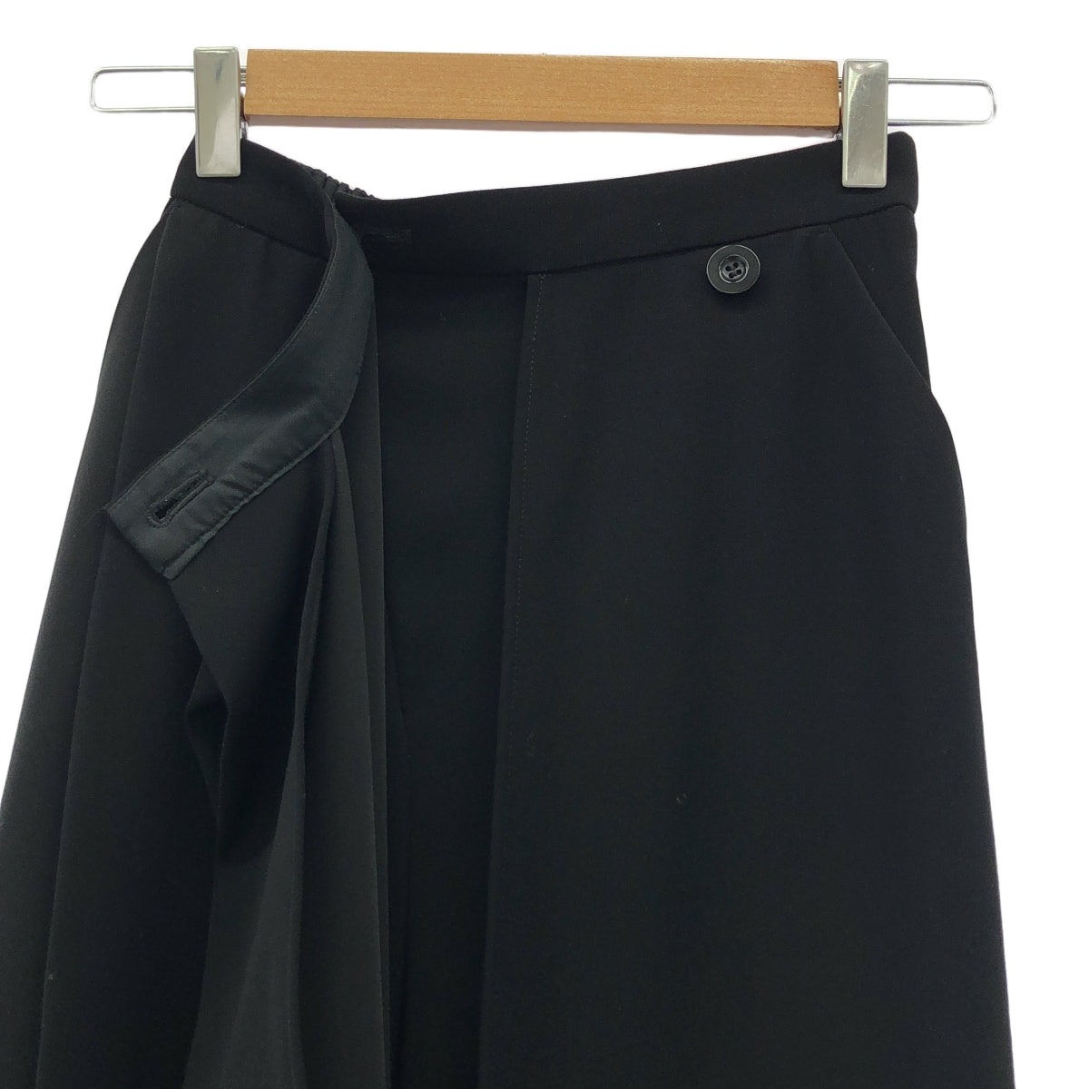 ENFOLD / エンフォルド | trousers ダブルクロススカートパンツ | 36 | ブラック | レディース