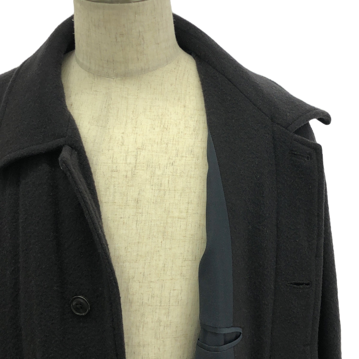 URU / ウル | 2023AW | ONLY ARK別注 NAPPING MELTON BALMACAAN COAT ナッピングメルトン バルカマーンコート | 2 | メンズ