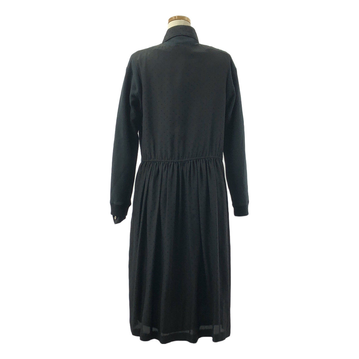 JUNYA WATANABE COMME des GARCONS / 渡邊淳也 | 2019秋冬 |學院標誌圓點拼接襯衫連身裙 | S |黑色|女性的